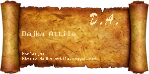 Dajka Attila névjegykártya